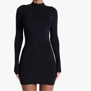 Naked Wardrobe Long Sleeve Mock Neck Minidress.🖤 Brand new!